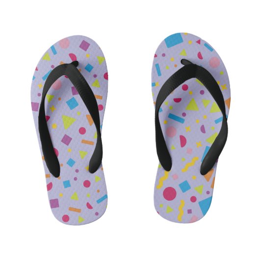 Geometrische afbeelding 3 kinder teenslippers (Voetbed)