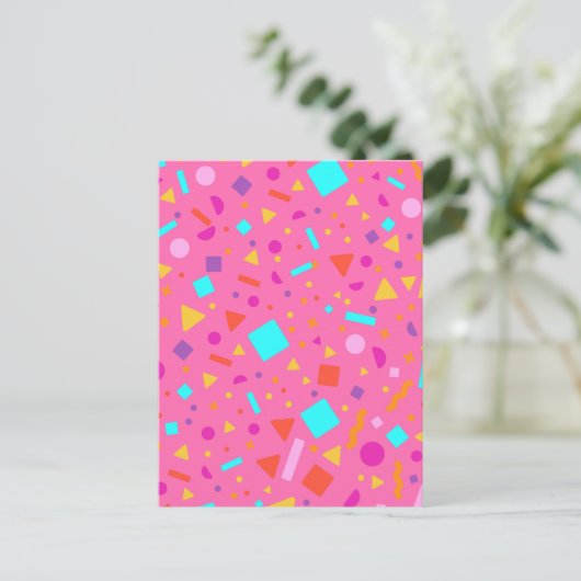 Geometrische afbeelding 4 feestdagenkaart (Staand voorkant)