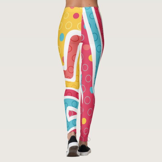 Geometrische afbeelding maken leggings (Achterkant)