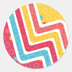 Geometrische afbeelding maken ronde sticker