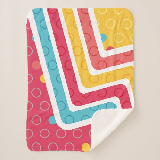 Geometrische afbeelding maken sherpa deken (Voorkant)