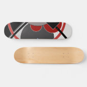 Geometrische afbeelding van zwart en rood schilder persoonlijk skateboard (Horizontaal)