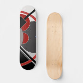 Geometrische afbeelding van zwart en rood schilder persoonlijk skateboard (Voorkant)