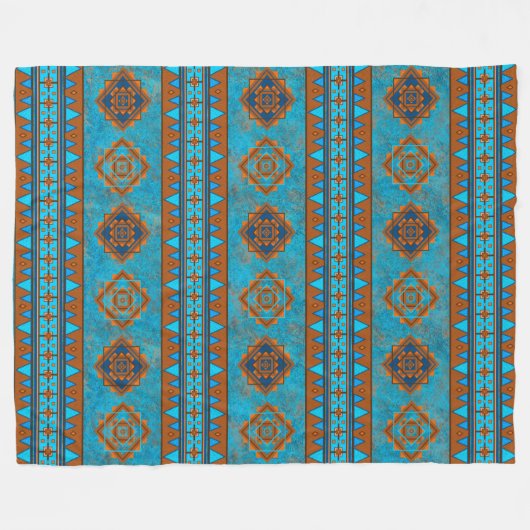Geometrische afdruk van het zuidwestelijk gebergte fleece deken (Voorkant (Horizontaal))