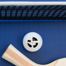 Geometrische afmeting van zwart-wit en zwart-wit pingpongbal