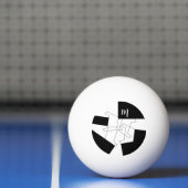 Geometrische afmeting van zwart-wit en zwart-wit pingpongbal (Net)