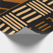 Geometrische Afrikaanse modder, kruidenrek Cadeaupapier (Hoek)