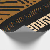Geometrische Afrikaanse modder, Tribal Giftwrap Wr Cadeaupapier (Hoek)