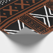 Geometrische Afrikaanse modder, Tribal Giftwrap Wr Cadeaupapier (Hoek)
