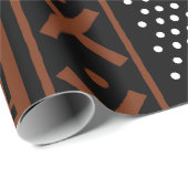 Geometrische Afrikaanse modder, Tribal Giftwrap Wr Cadeaupapier (Rol Hoek)