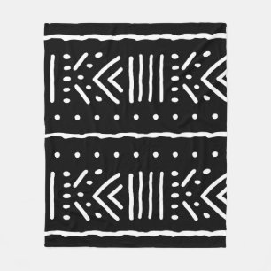 Geometrische Afrikaanse Modderdoek Stam Geschenkpa Fleece Deken