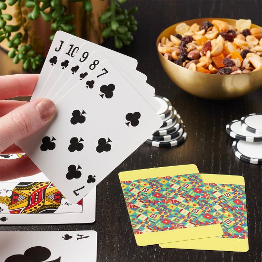 Geometrische afspeelkaarten voor gememmerde vormen pokerkaarten