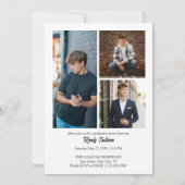 Geometrische afstudeeruitnodiging met 4 afbeelding kaart (Achterkant)