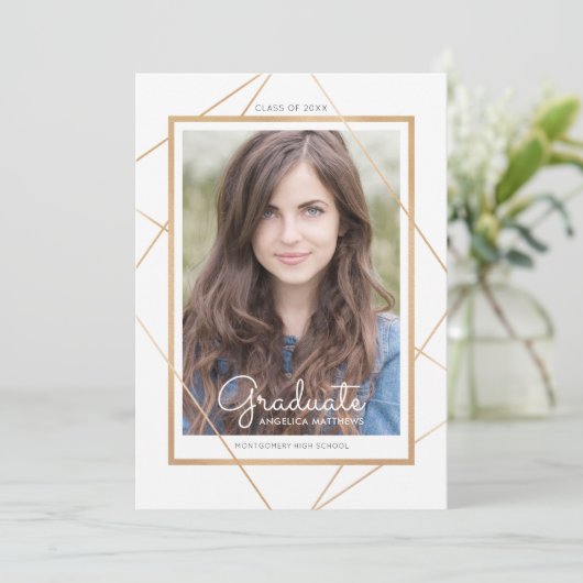 Geometrische Afstuderen aankondiging (Staand voorkant)