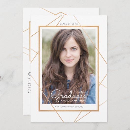 Geometrische Afstuderen aankondiging (Voorkant / Achterkant)