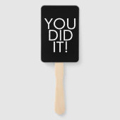 Geometrische Afstuderen Dag College Career Foto Handwaaier (Achterkant)