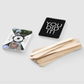 Geometrische Afstuderen Dag College Career Foto Handwaaier (Niet-gemonteerd)