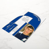 Geometrische Afstuderen foto van verbluffende scho Folie Uitnodiging (Gedraaid)