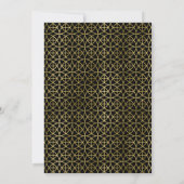 Geometrische Afstuderen Gold op zwarte ID508 Kaart (Achterkant)