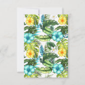 Geometrische Aloha Tropical Summer Beach Weddensch RSVP Kaartje (Achterkant)