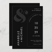 Geometrische Ampersand Arch & Photo Zwart-wit Kaart (Voorkant / Achterkant)