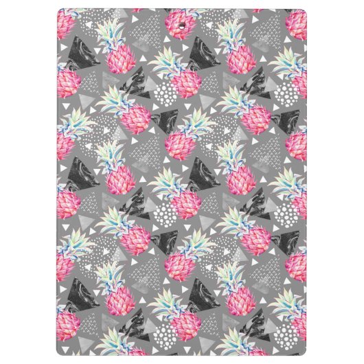 Geometrische anananas gestructureerd patroon klembord (Achterkant)