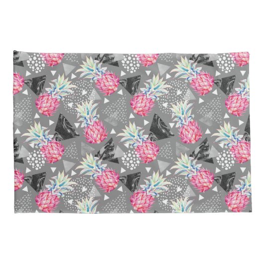 Geometrische anananas gestructureerd patroon kussensloop (Achterkant-Rechts)