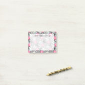 Geometrische anananas gestructureerd patroon post-it® notes (Op bureau)