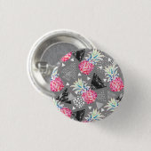Geometrische anananas gestructureerd patroon ronde button 3,2 cm (Voorkant /achterkant)