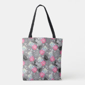 Geometrische anananas gestructureerd patroon tote bag (Achterkant)