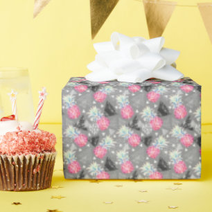 Geometrische anananas getextureerd patroon cadeaupapier