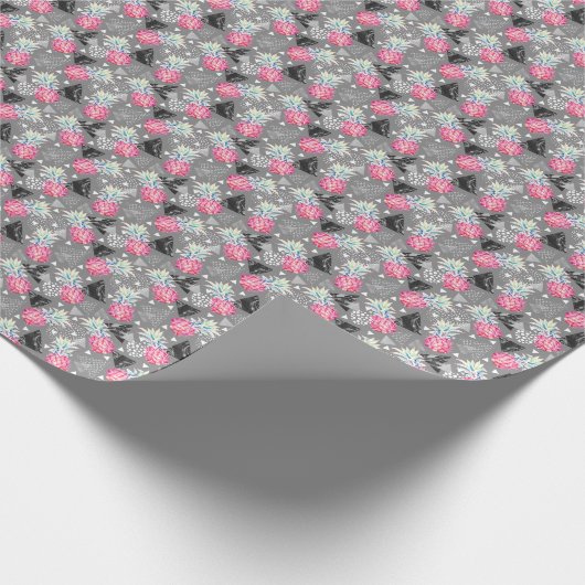 Geometrische anananas getextureerd patroon cadeaupapier (Hoek)