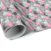 Geometrische anananas getextureerd patroon cadeaupapier (Rol Hoek)