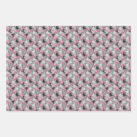 Geometrische anananas getextureerd patroon inpakpapier vel (Voorkant)