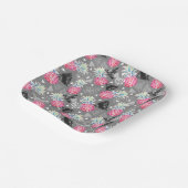 Geometrische anananas getextureerd patroon papieren bordje (Gebogen)