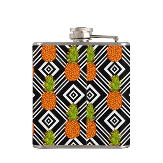 Geometrische anananas heupfles (Achterkant)