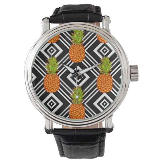 Geometrische anananas horloge (Voorkant)