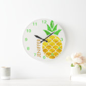 Geometrische anananas van het gepersonaliseerde zo grote klok (Huis)