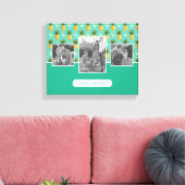 Geometrische anananasslantaarn | Foto's en tekst v Canvas Afdruk (Insitu (Woonkamer))