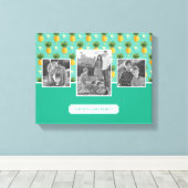 Geometrische anananasslantaarn | Foto's en tekst v Canvas Afdruk (Insitu (Houten vloer))