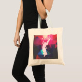 Geometrische Angel die Trumpet afspeelt Tote Bag (Voorkant (product))