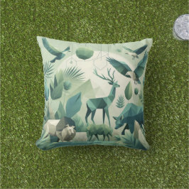 Geometrische Animal Print Kussen – Stijlvol & Sere