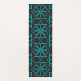 Geometrische aqua turquoise oefening yogamat
