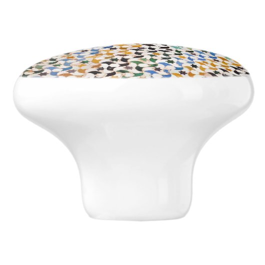 Geometrische Arabesque Keramische Knop (Zijkant)
