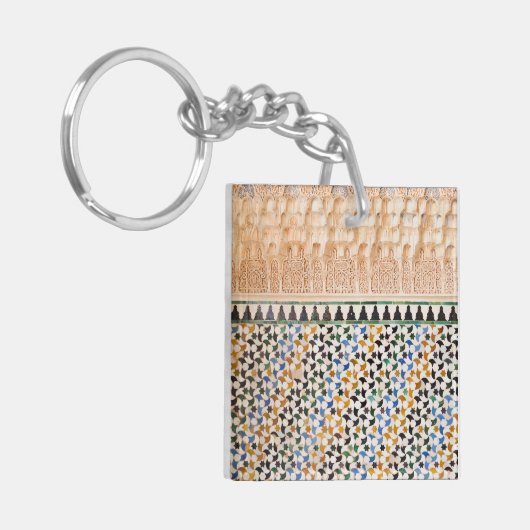 Geometrische Arabesque Pattern Sleutelhanger (Voorkant Links)