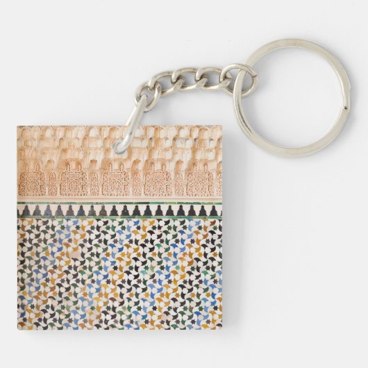 Geometrische Arabesque Pattern Sleutelhanger (Achterkant)