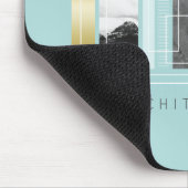 Geometrische architectuur Licht Blauwgroen en Faux Muismat (Hoek)