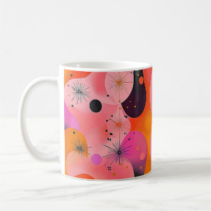 Geometrische ark kunst. Retro vintage koffiemok