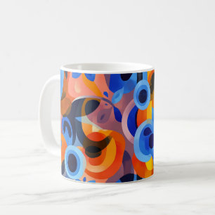 Geometrische ark-kunst. Retro vintage Koffiemok