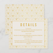 Geometrische Art Deco bruiloft detail behuizing Ka Kaart (Voorkant / Achterkant)